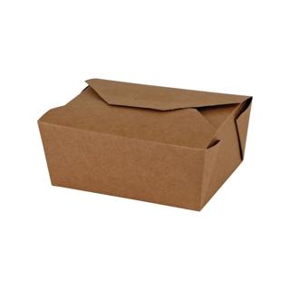 Box Kartong+PE Take away/Deli Brun 1400ml