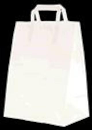 Pappersbärkassar 6 L kraft 180x230mm vit