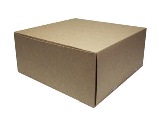 Bakelsekartong 22x22x10cm Brun/Vit