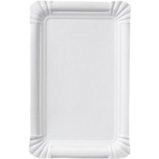 Tallrik Kantig Papper Olaminierad Vit 20x13cm