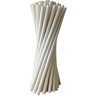 Sugrör Papper 0,8x21cm Vit