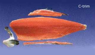 Laxfilé med skinn C-trim