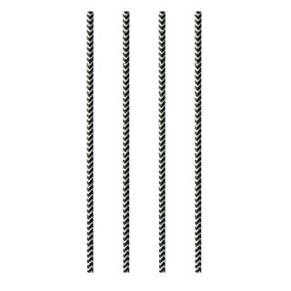 Sugrör Papper Pure 0,6x20cm Svart Zig-Zag