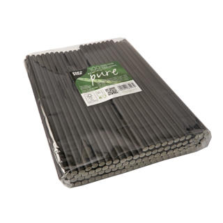 Sugrör Papper Pure 0,8x25cm Svart