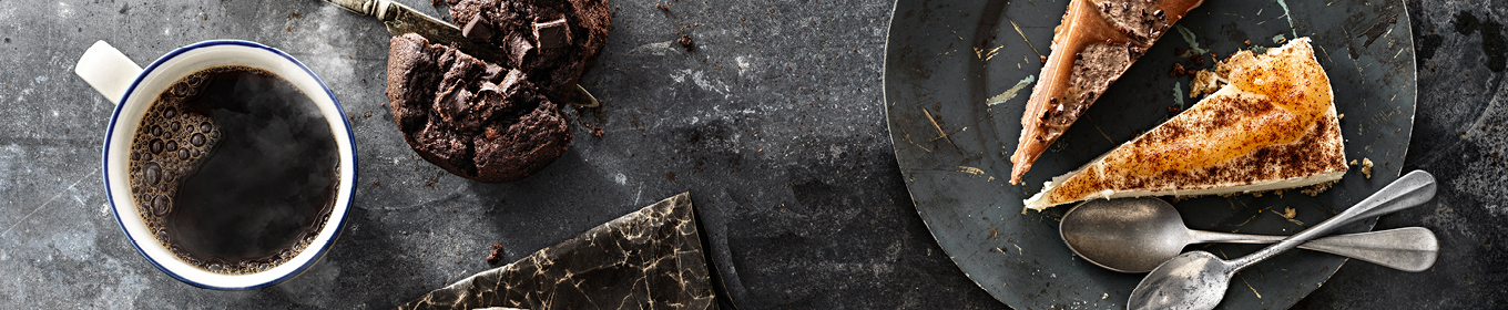 Kaffe, glass och dessert