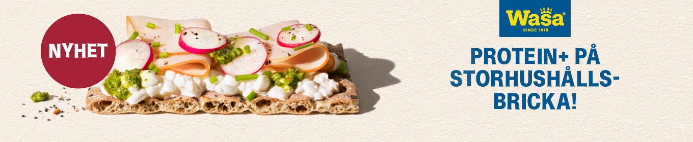 Nyhet! Wasa Protein+ på storhushållsbricka